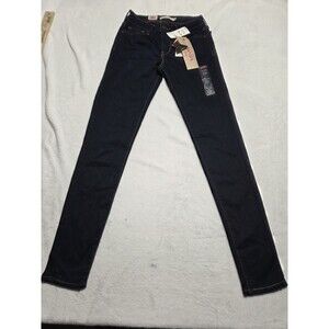 Levi's 710 super Skinny mid rise slim jeans blue denim womens Size 26x30 NWT